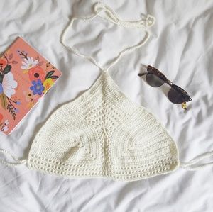 Crochet Halter Crop Top - Festival or Beach Top